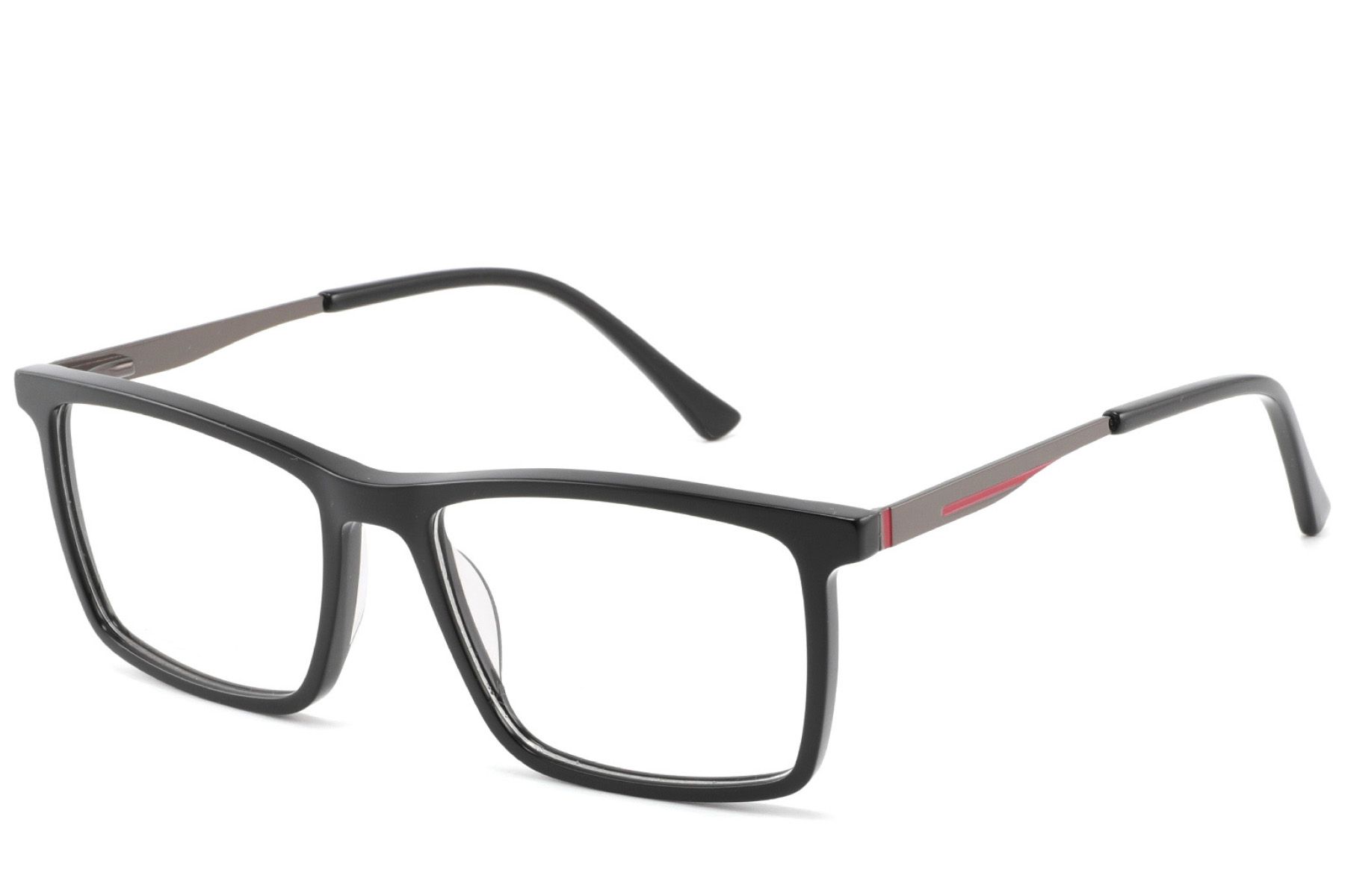 Rectangular Black Acetate Glasses #BS2425-1791