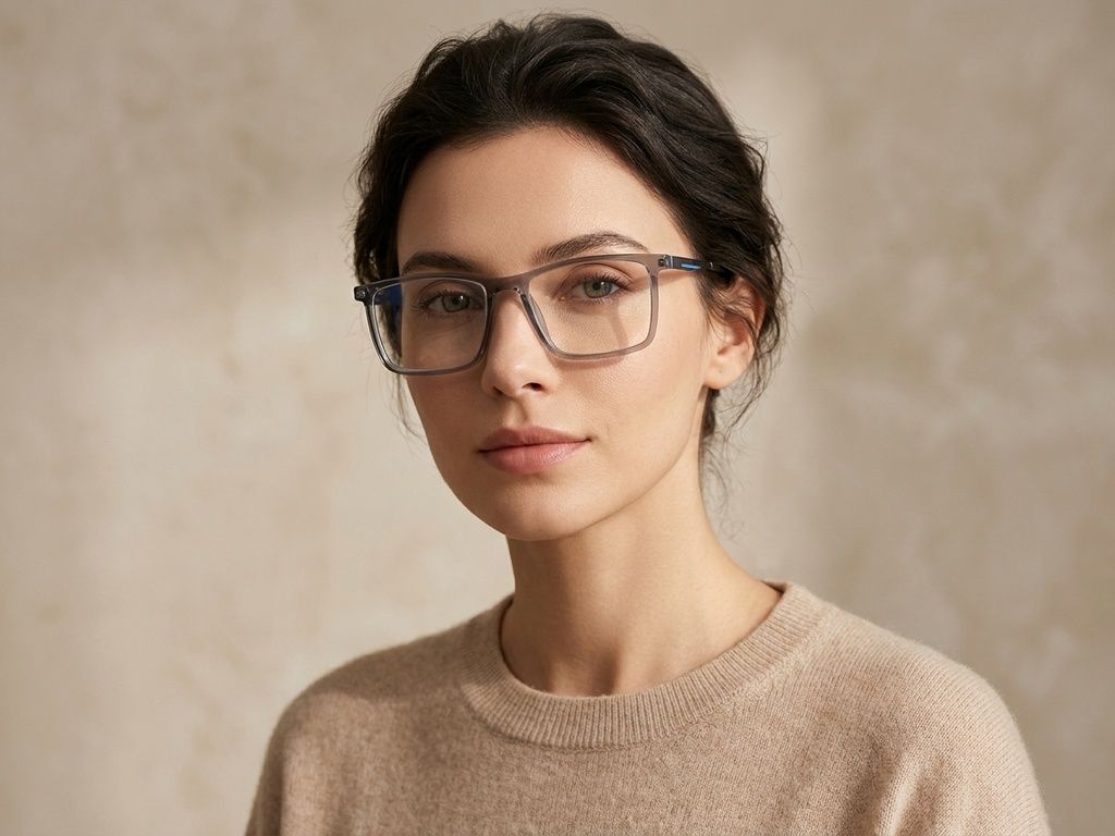 Rectangular Grey Acetate Glasses #BS2425-1792