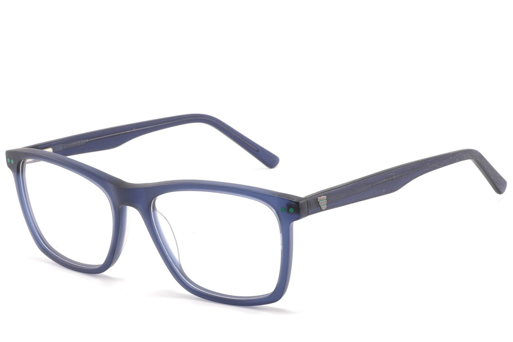Rectangular Blue Acetate Glasses #BS2425-1797