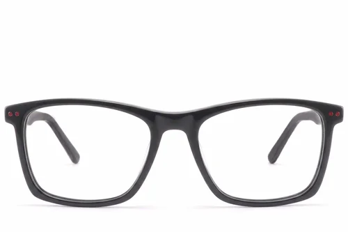 Rectangular Black Acetate Glasses #BS2425-1798