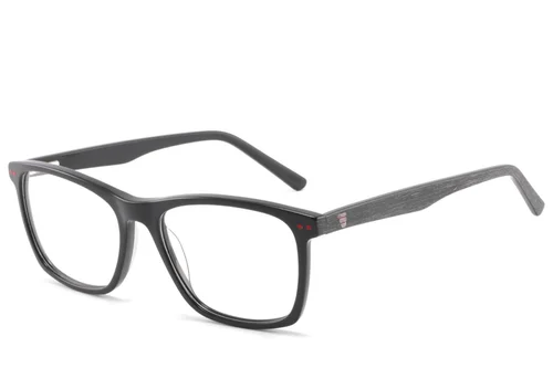 Lunettes rectangulaires en acétate noir #BS2425-1798