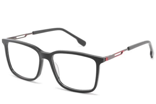 Lunettes rectangulaires en acétate noir #BS2425-1800