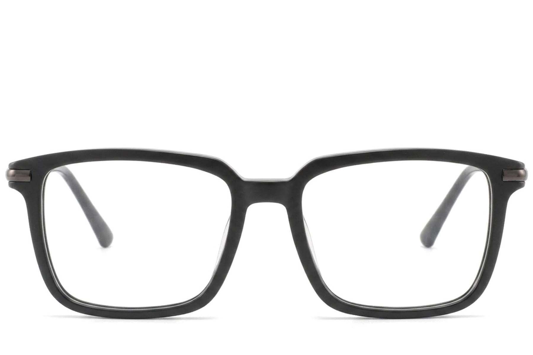 Rectangular Black Acetate Glasses #BS2425-1805
