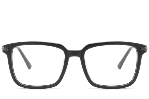 Lunettes rectangulaires en acétate noir #BS2425-1805