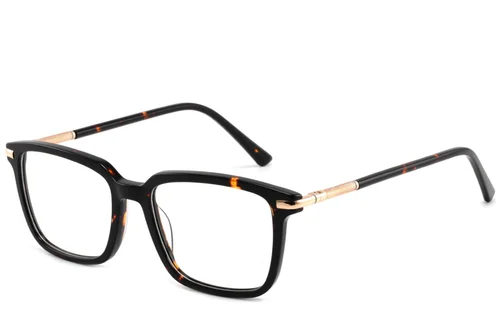 Lunettes rectangulaires en acétate écaille de tortue #BS2425-1806