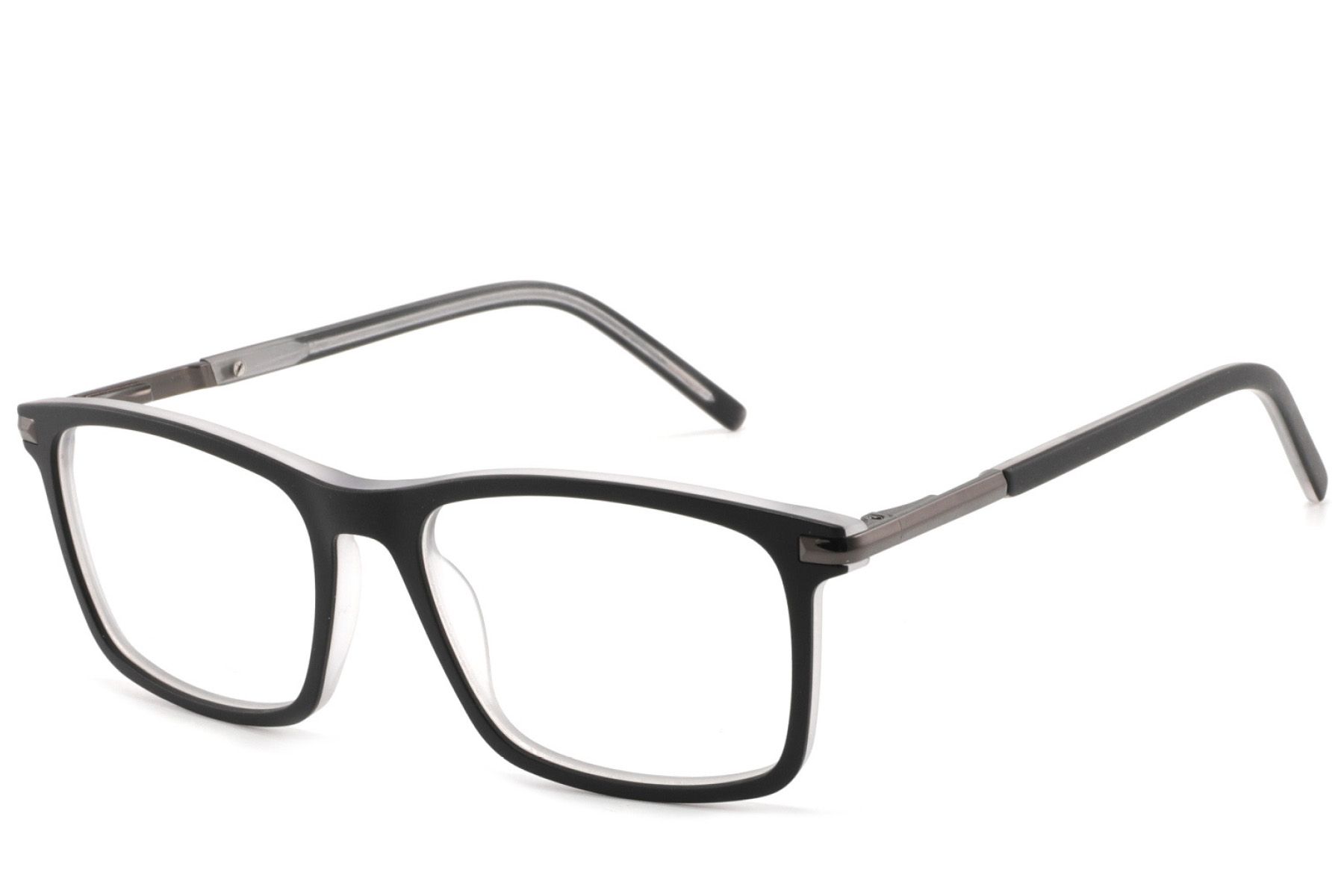 Lunettes rectangulaires en acétate noir #BS2425-1808