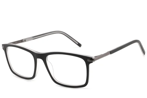 Lunettes rectangulaires en acétate noir #BS2425-1808
