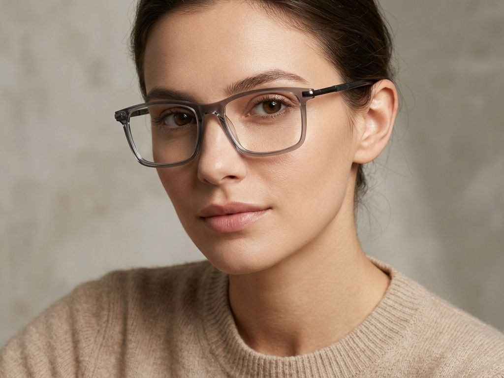 Lunettes rectangulaires en acétate gris #BS2425-1809