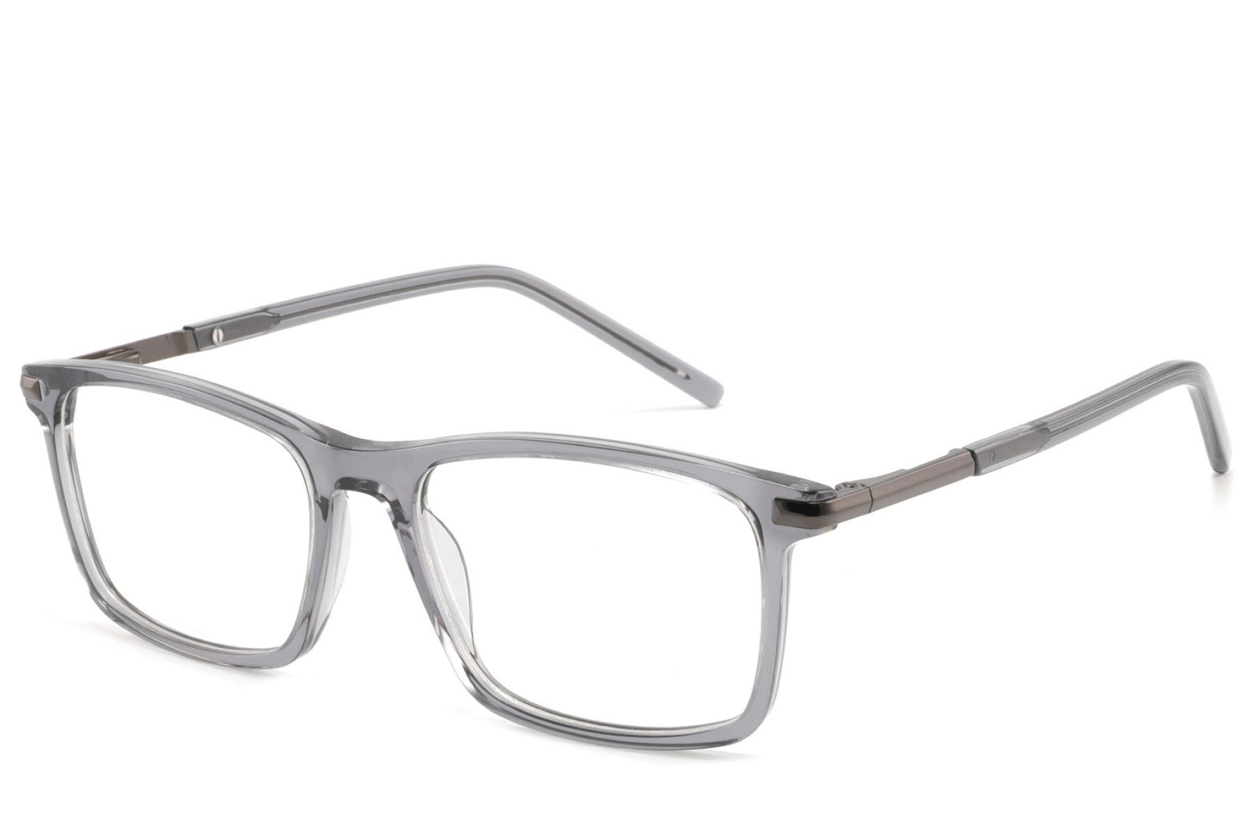 Bicchieri rettangolari in acetato grigio #BS2425-1809