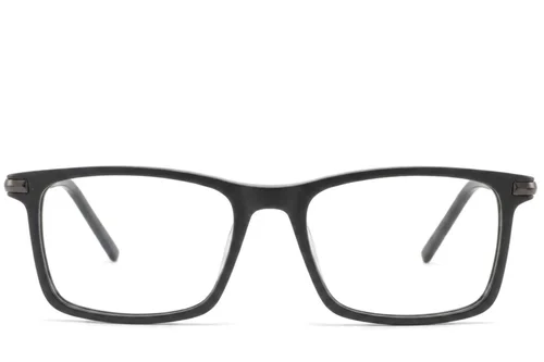 Rectangular Black Acetate Glasses #BS2425-1810