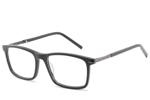 Lunettes rectangulaires en acétate noir #BS2425-1810