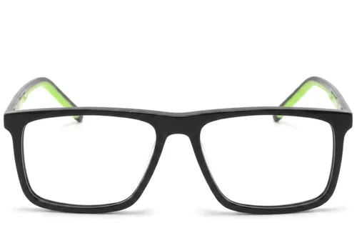 Lunettes rectangulaires en acétate noir #BS2425-1811