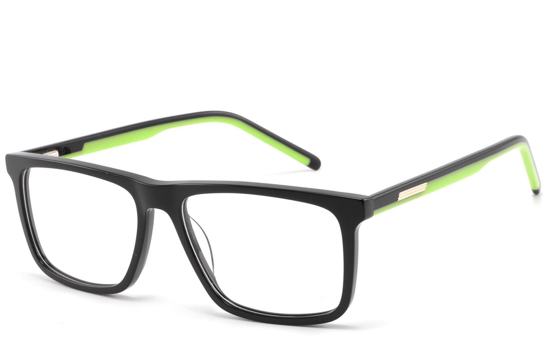 Lunettes rectangulaires en acétate noir #BS2425-1811