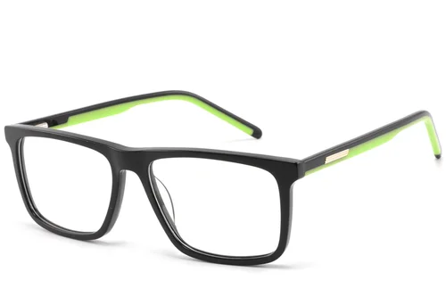 Lunettes rectangulaires en acétate noir #BS2425-1811