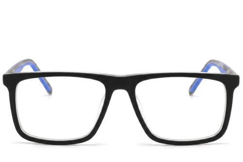 Lunettes rectangulaires en acétate noir #BS2425-1812