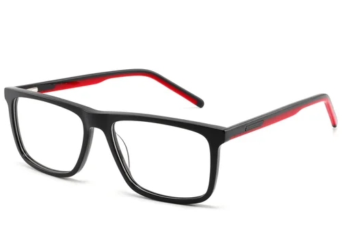 Lunettes rectangulaires en acétate noir #BS2425-1814