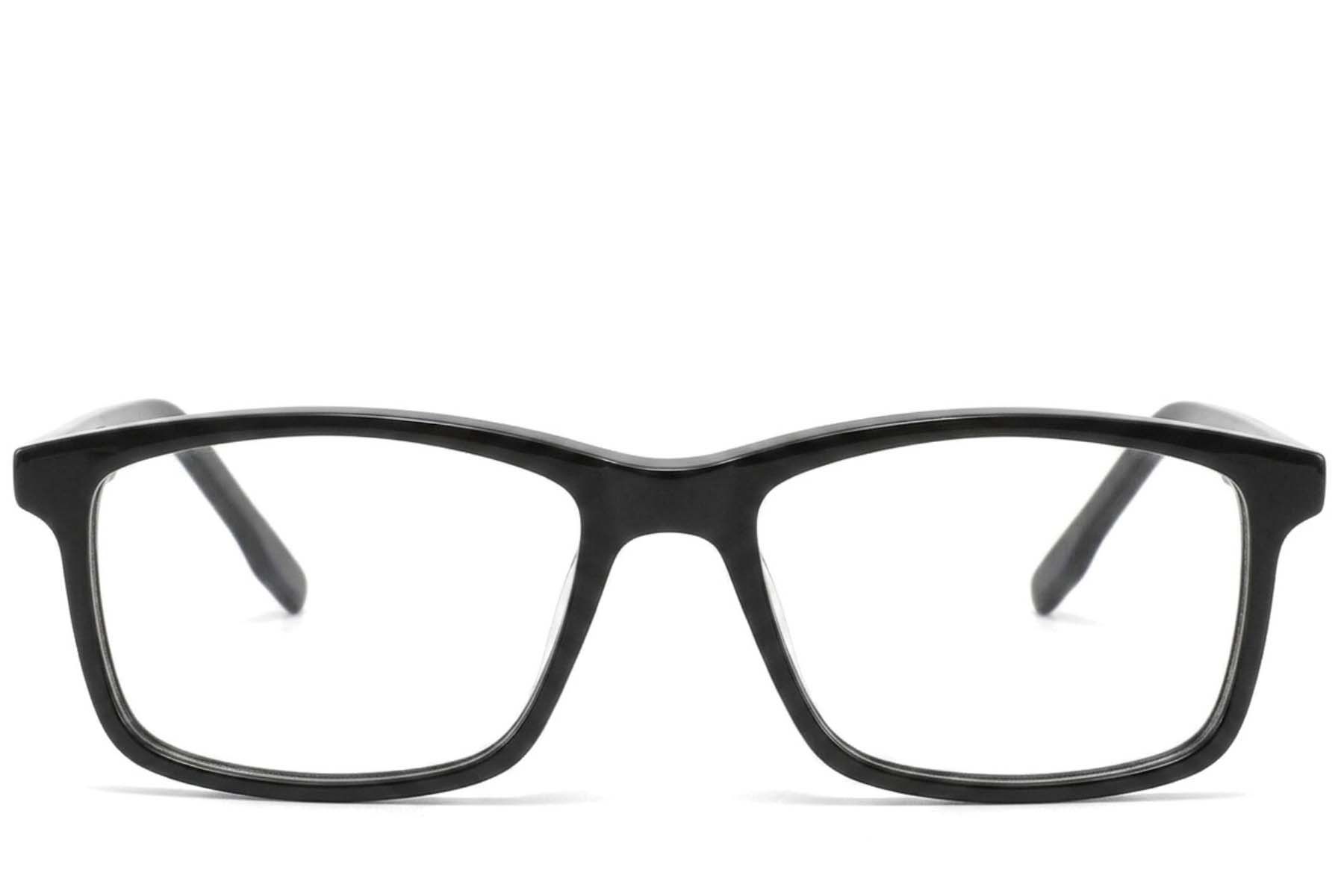 Rectangular Black Acetate Glasses #BS2425-1815
