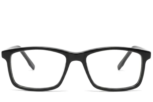 Lunettes rectangulaires en acétate noir #BS2425-1815