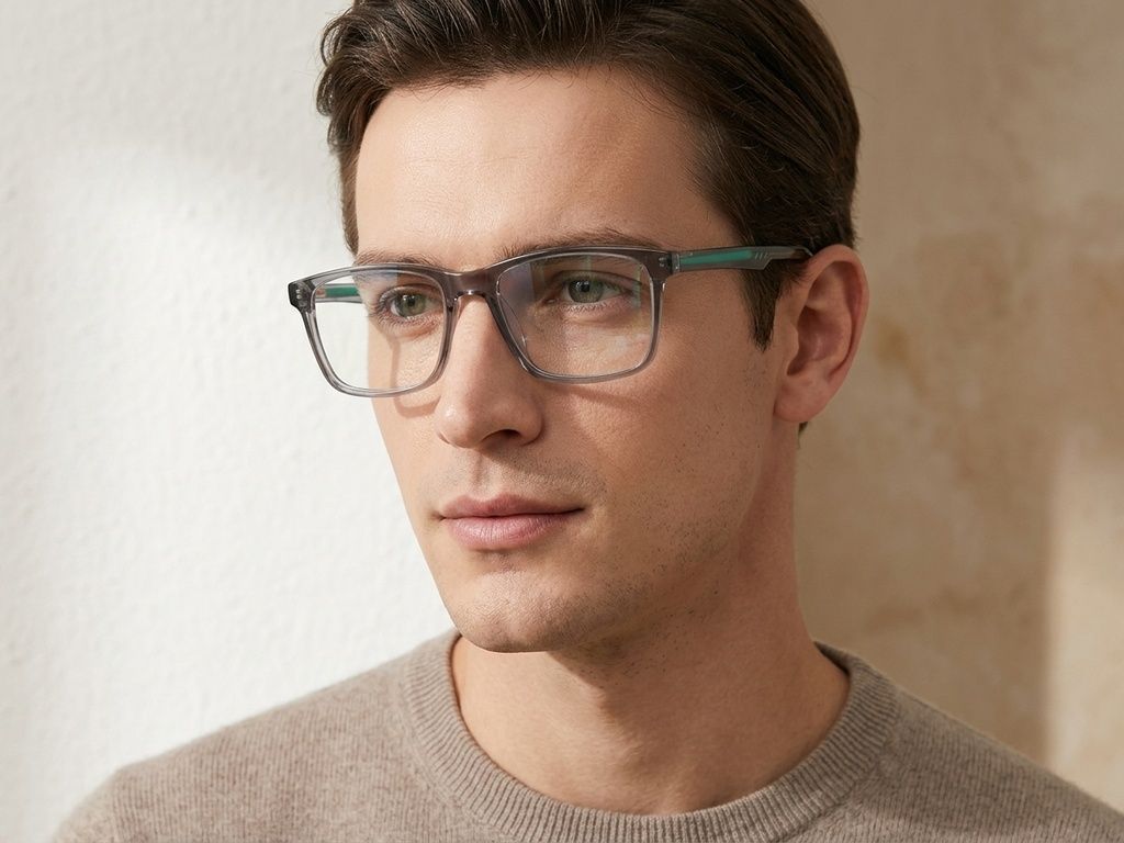 Vasos rectangulares de acetato gris #BS2425-1817
