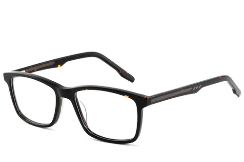 Lunettes rectangulaires en acétate écaille de tortue #BS2425-1820
