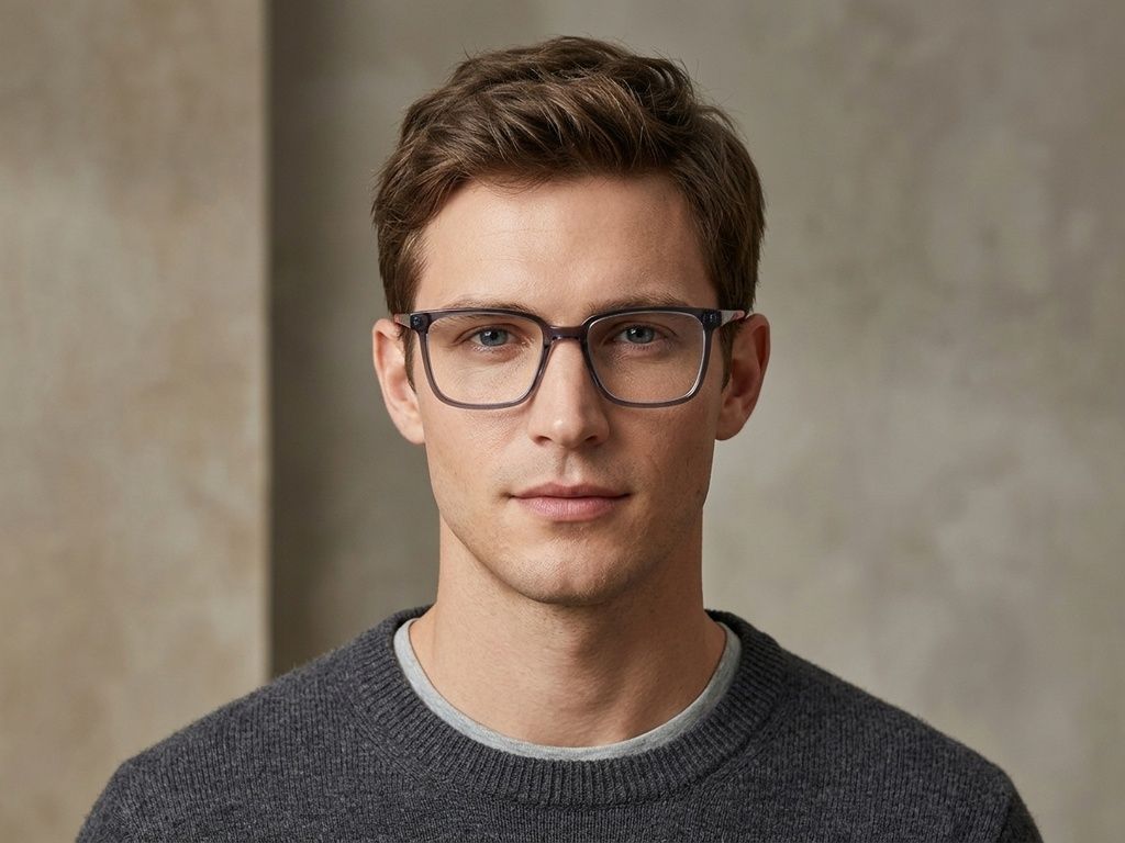 Rectangular Blue Acetate Glasses #BS2425-1822