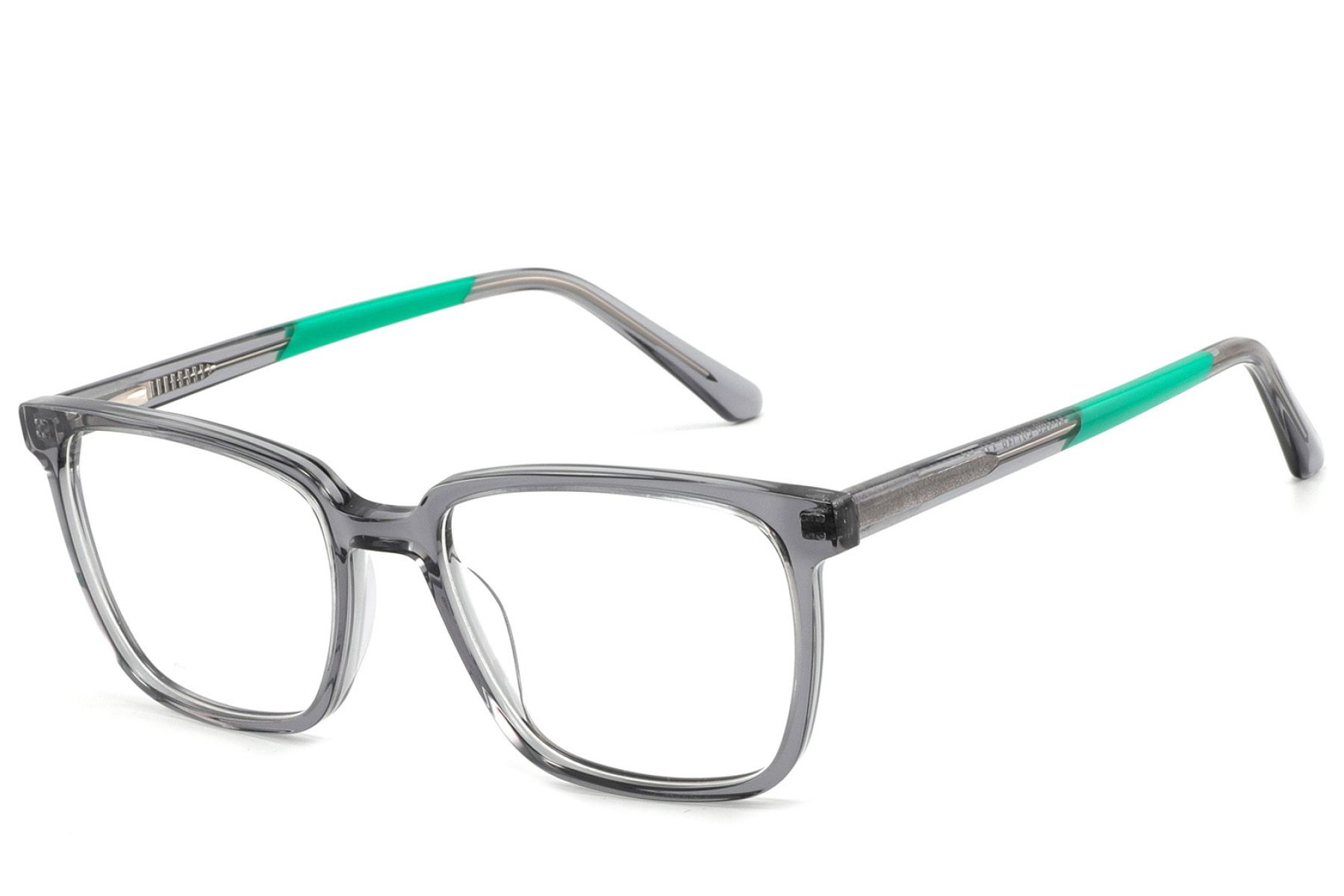 Rectangular Grey Acetate Glasses #BS2425-1823