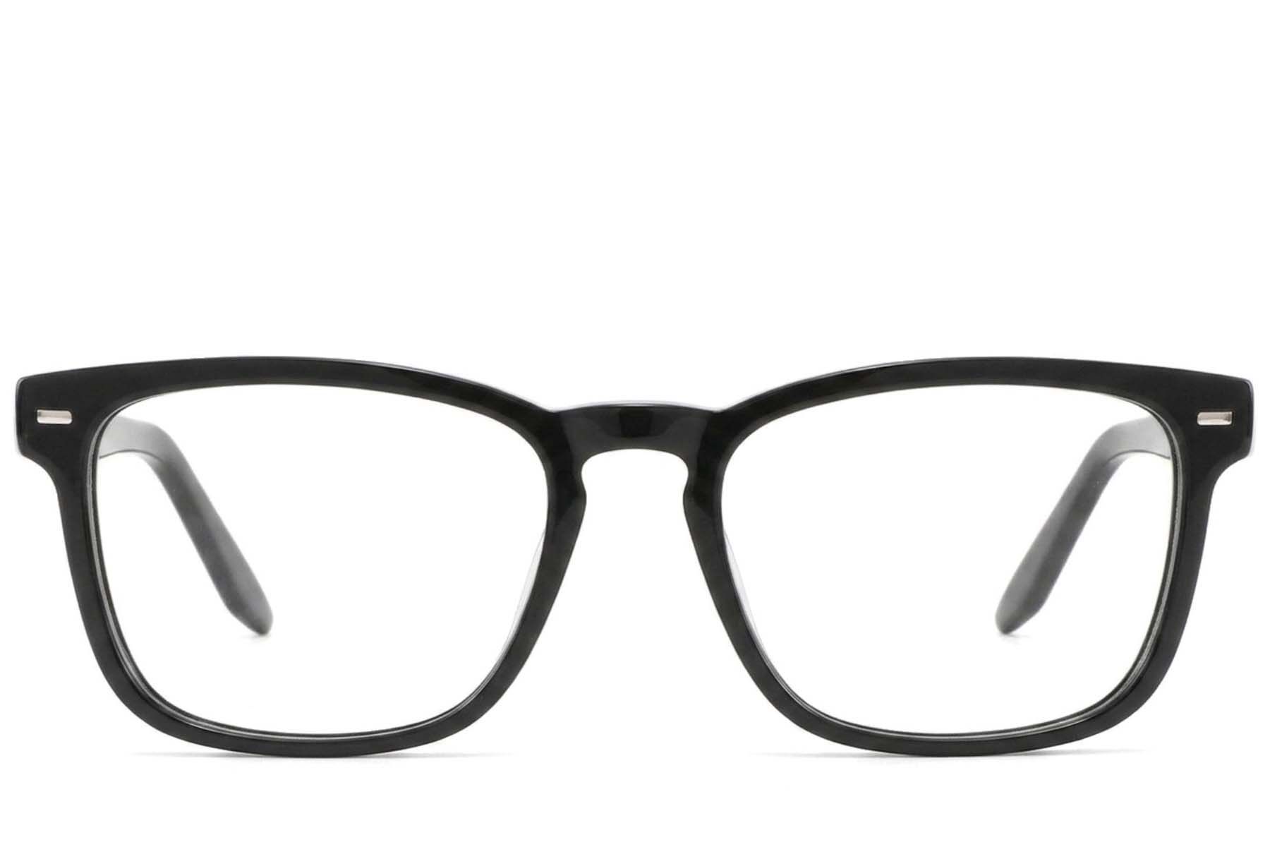 Rectangular Black Acetate Glasses #BS2425-1827