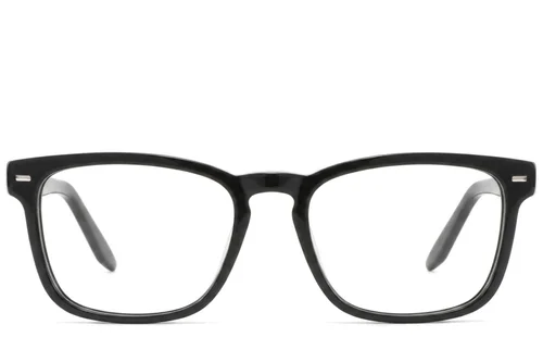 Lunettes rectangulaires en acétate noir #BS2425-1827