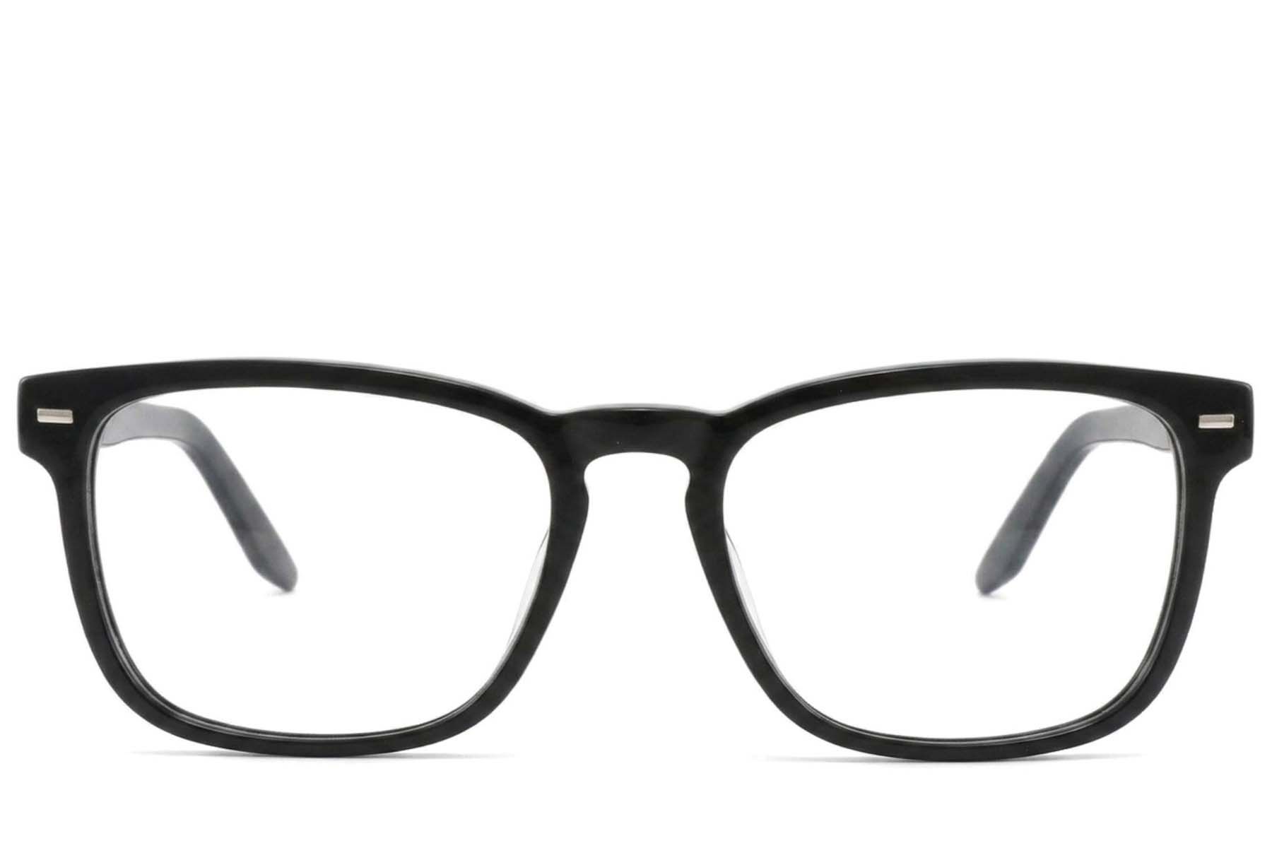 Rectangular Black Acetate Glasses #BS2425-1831