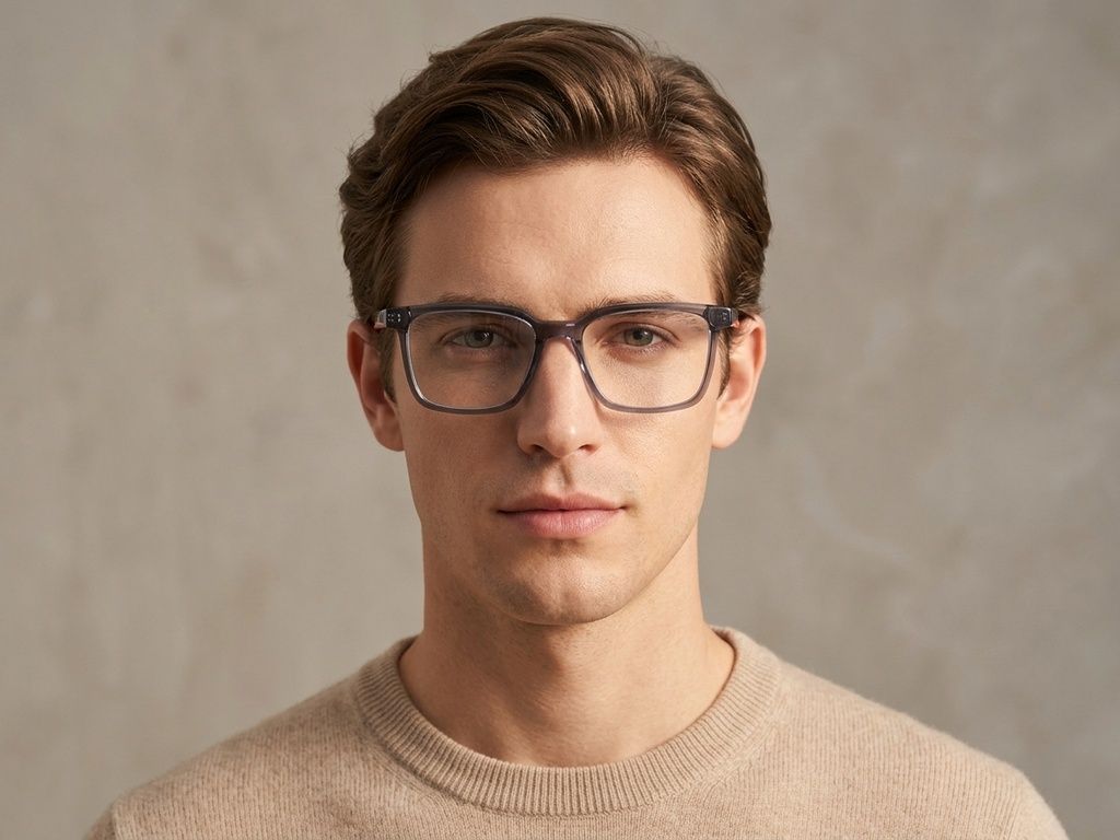 Rectangular Blue Acetate Glasses #BS2425-1833
