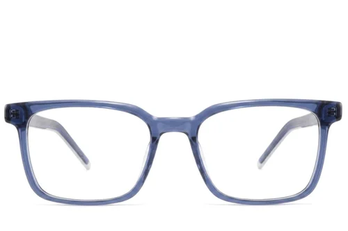 Lunettes rectangulaires en acétate bleu #BS2425-1835