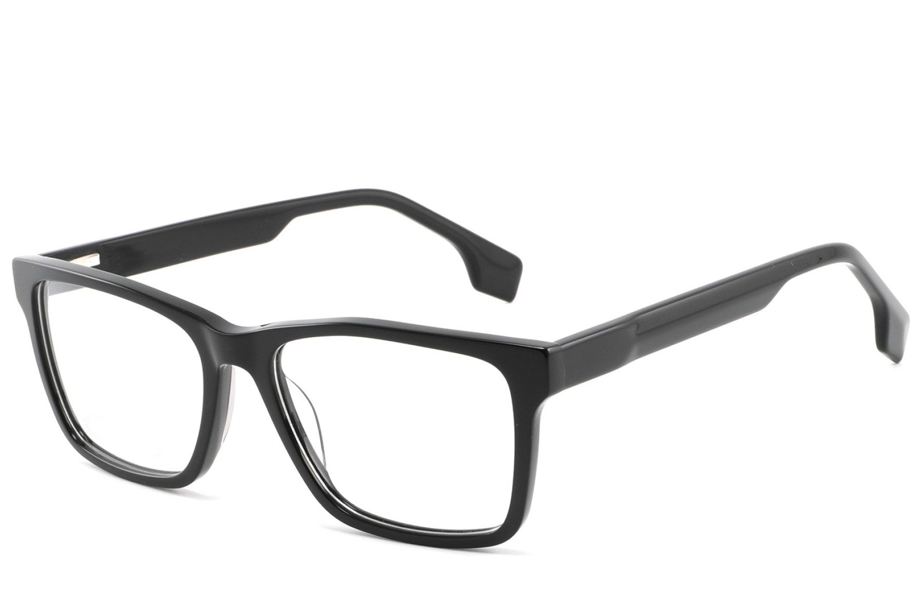 Rectangular Black Acetate Glasses #BS2425-1838