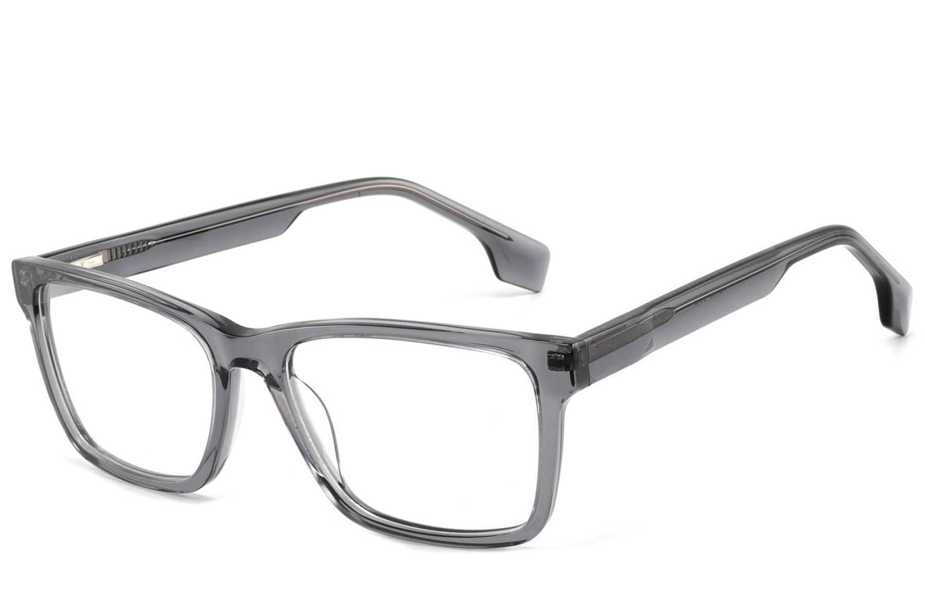 Vasos rectangulares de acetato gris #BS2425-1840