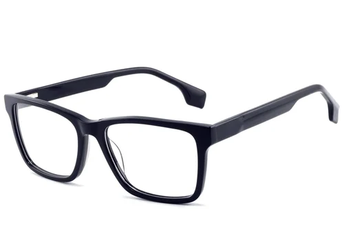 Lunettes rectangulaires en acétate bleu #BS2425-1842