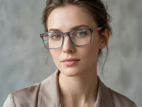 Lunettes rectangulaires en acétate bleu #BS2425-1845