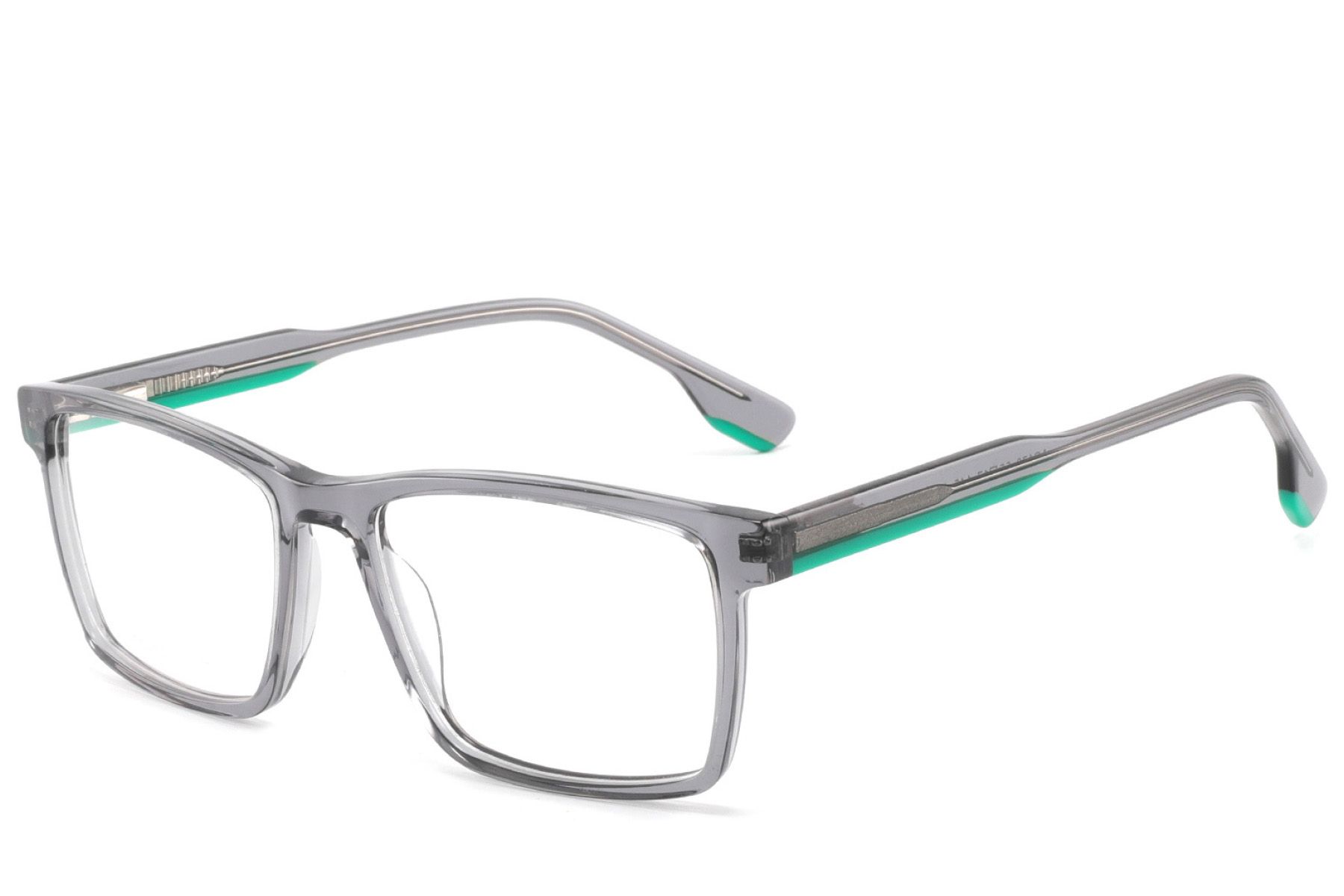 Rectangular Grey Acetate Glasses #BS2425-1846