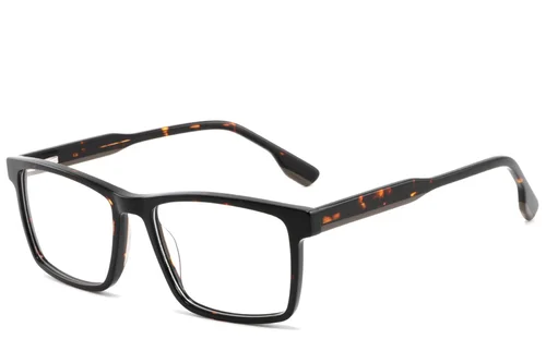 Lunettes rectangulaires en acétate écaille de tortue #BS2425-1849