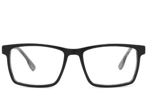 Lunettes rectangulaires en acétate écaille de tortue #BS2425-1849