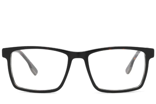Rectangular Tortoiseshell Acetate Glasses #BS2425-1849