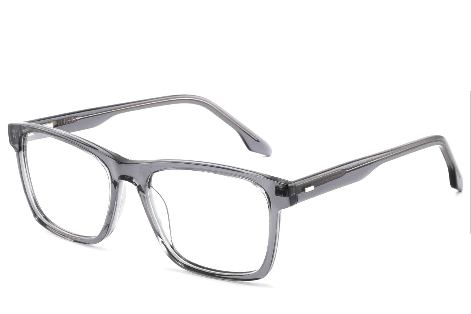 Vasos rectangulares de acetato gris #BS2425-1852