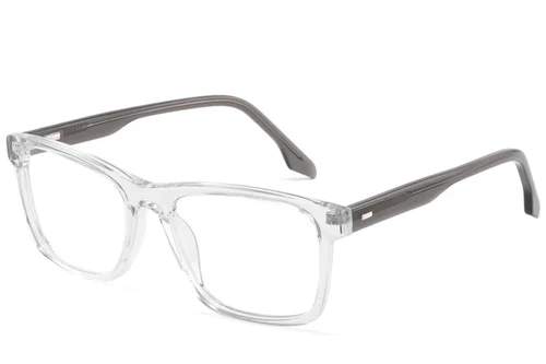 Verres rectangulaires en acétate transparent #BS2425-1853