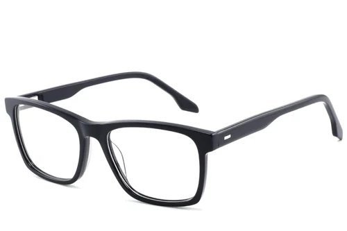 Lunettes rectangulaires en acétate bleu #BS2425-1854