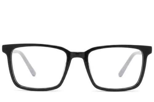 Lunettes rectangulaires en acétate noir #BS2425-1862