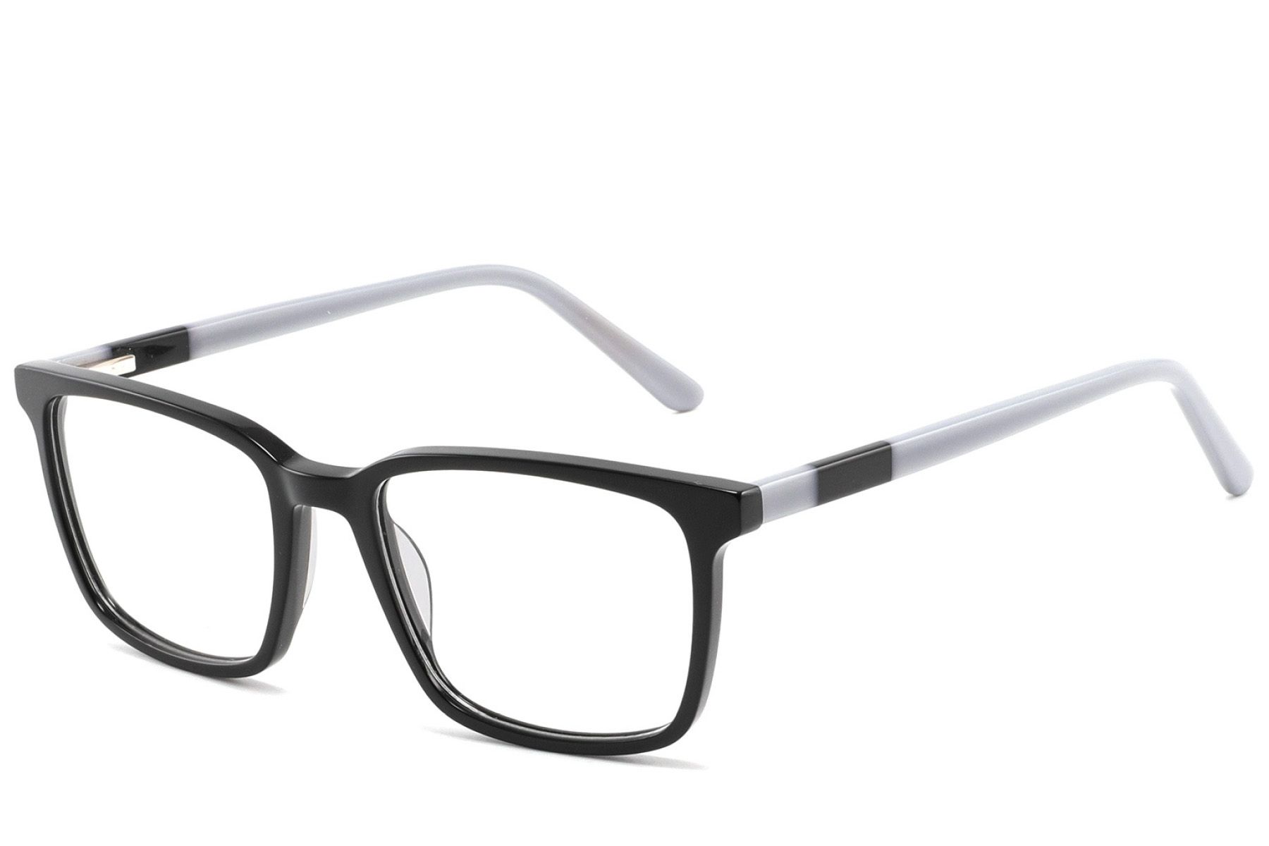 Rectangular Black Acetate Glasses #BS2425-1862