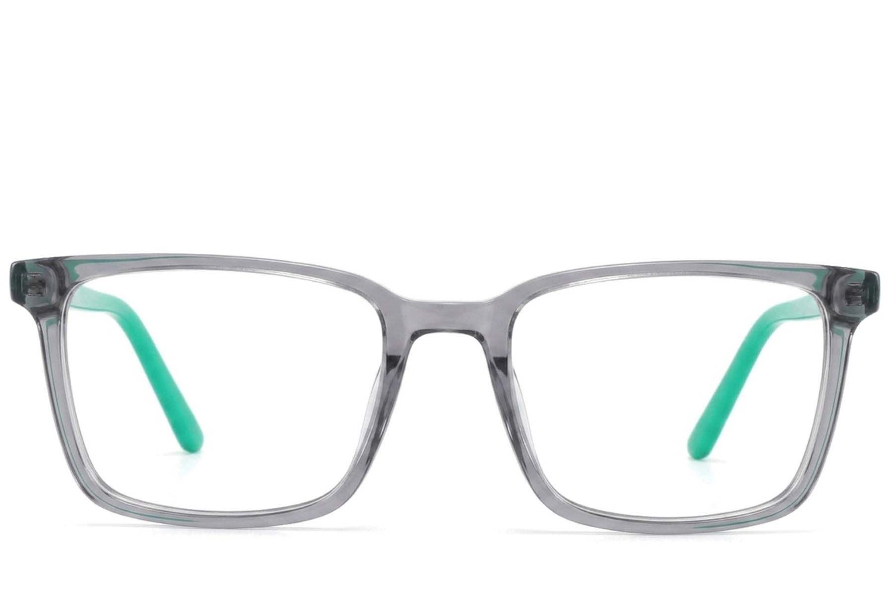 Lunettes rectangulaires en acétate gris #BS2425-1864