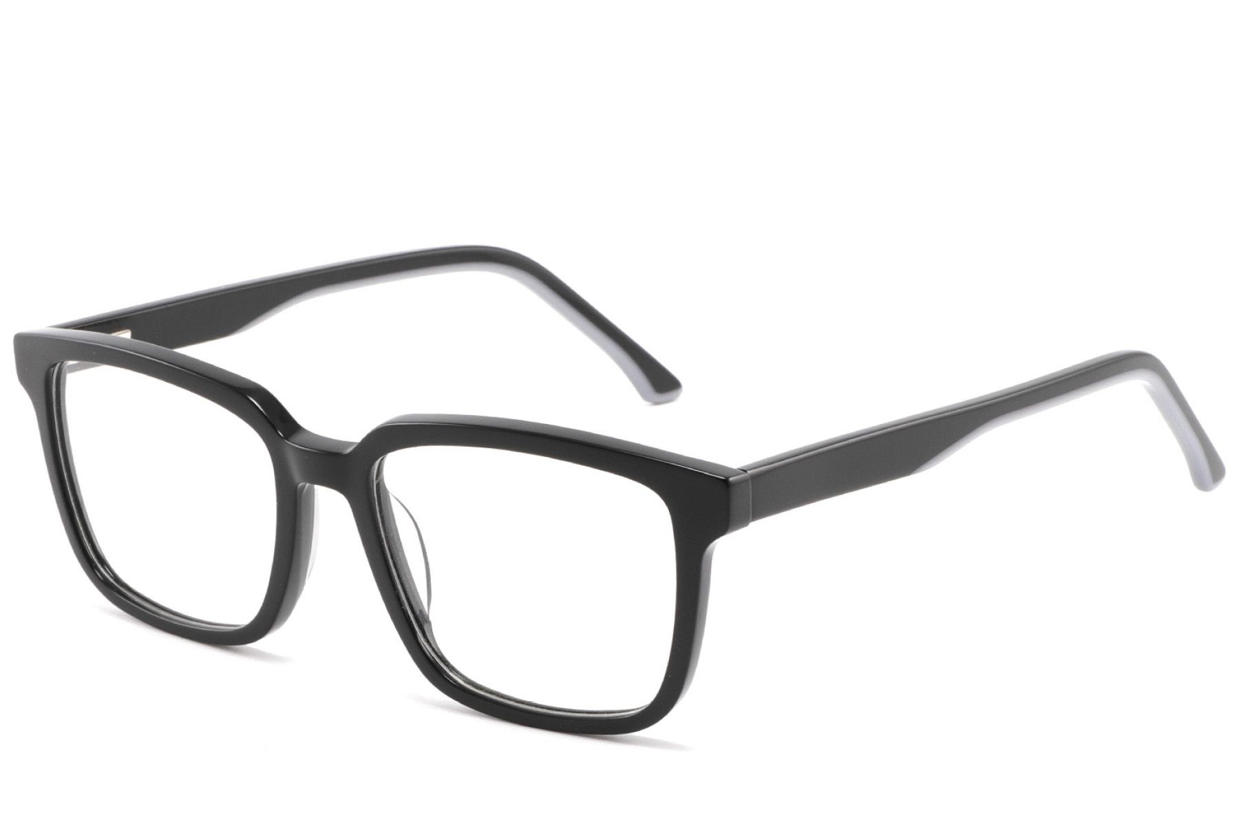 Rectangular Black Acetate Glasses #BS2425-1868