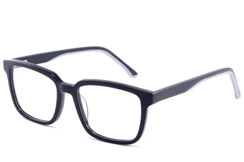 Lunettes rectangulaires en acétate bleu #BS2425-1872