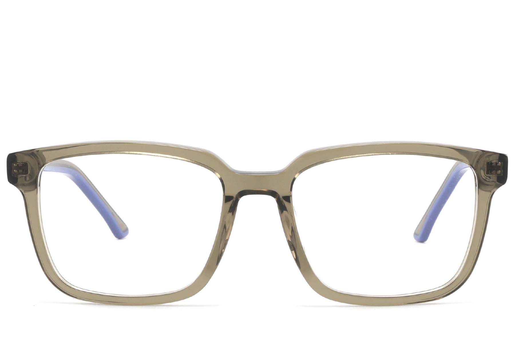 Rectangular Green Acetate Glasses #BS2425-1873