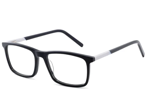 Lunettes rectangulaires en acétate bleu #BS2425-1878