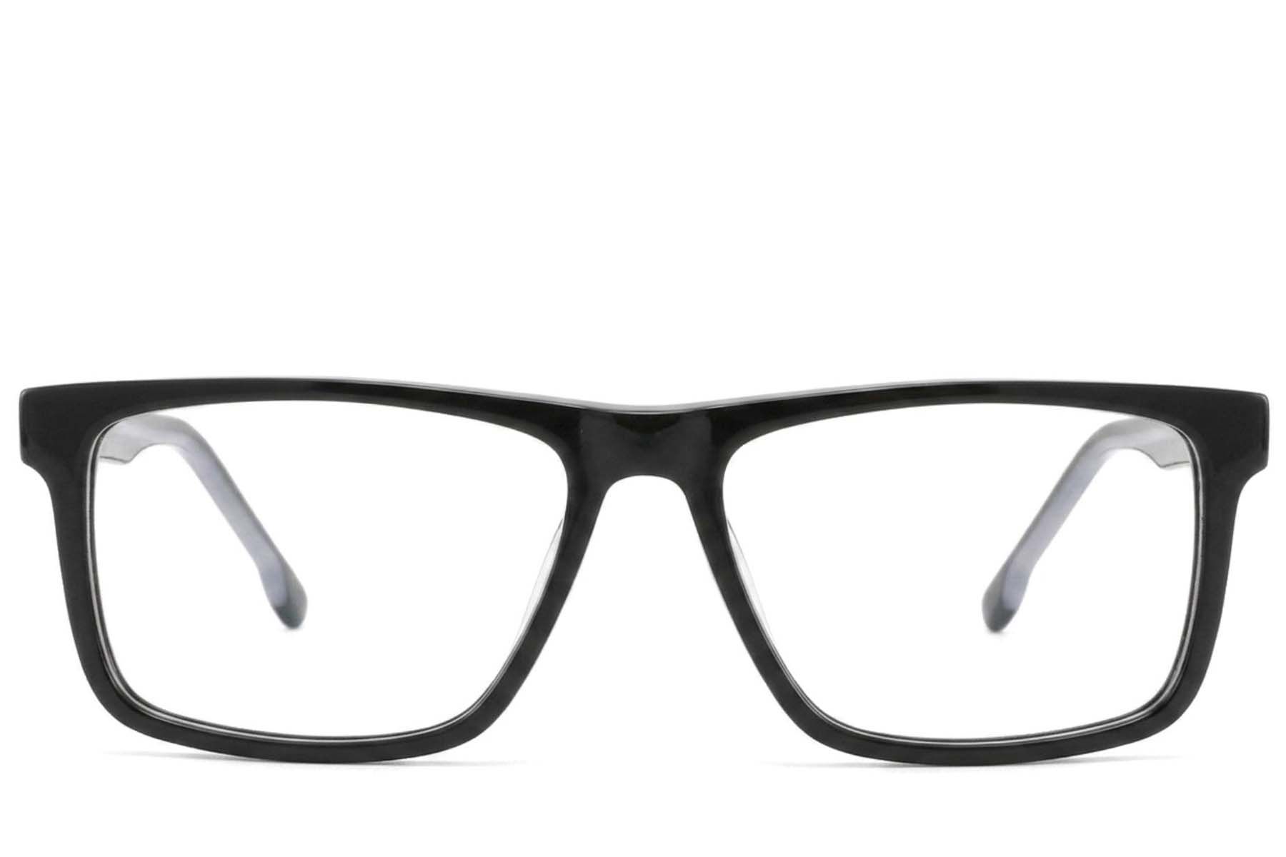 Lunettes rectangulaires en acétate noir #BS2425-1880